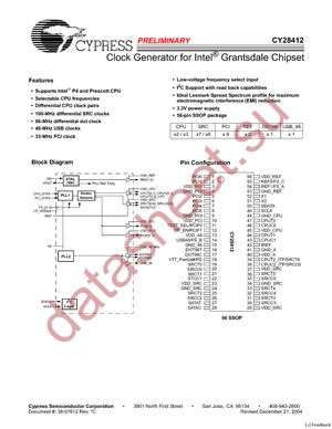 CY28412OXC datasheet  